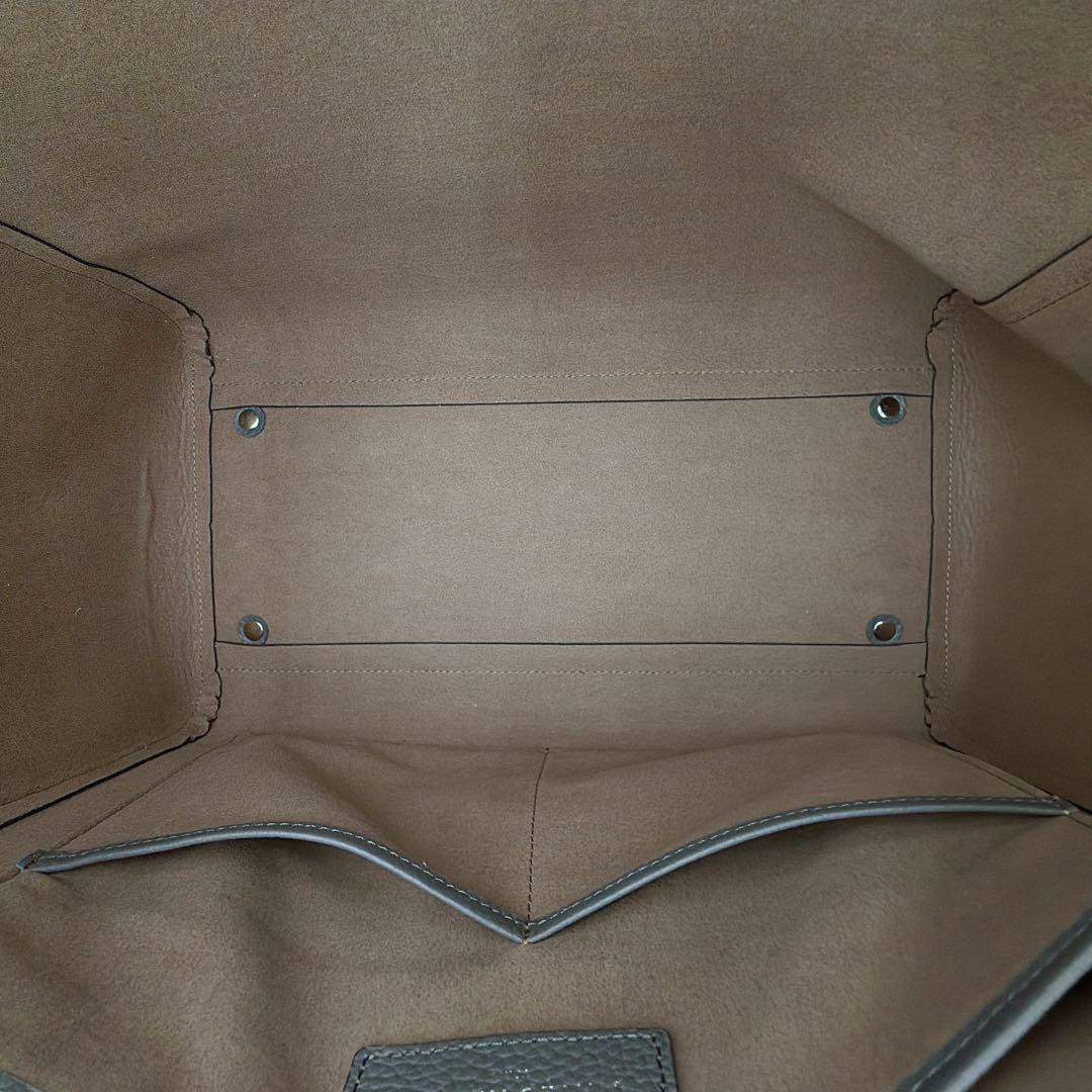 極美品【ユナイテッドアローズ】レザートートバッグ シボ革 大容量 zip