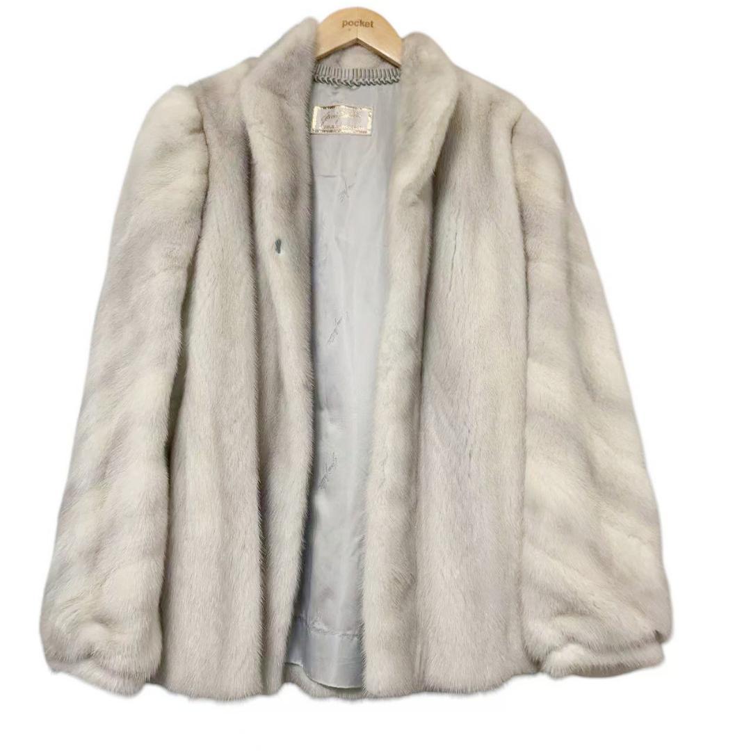 美品 バイオレットミンク デザイン 高級毛皮 ミンクコート 柔らか