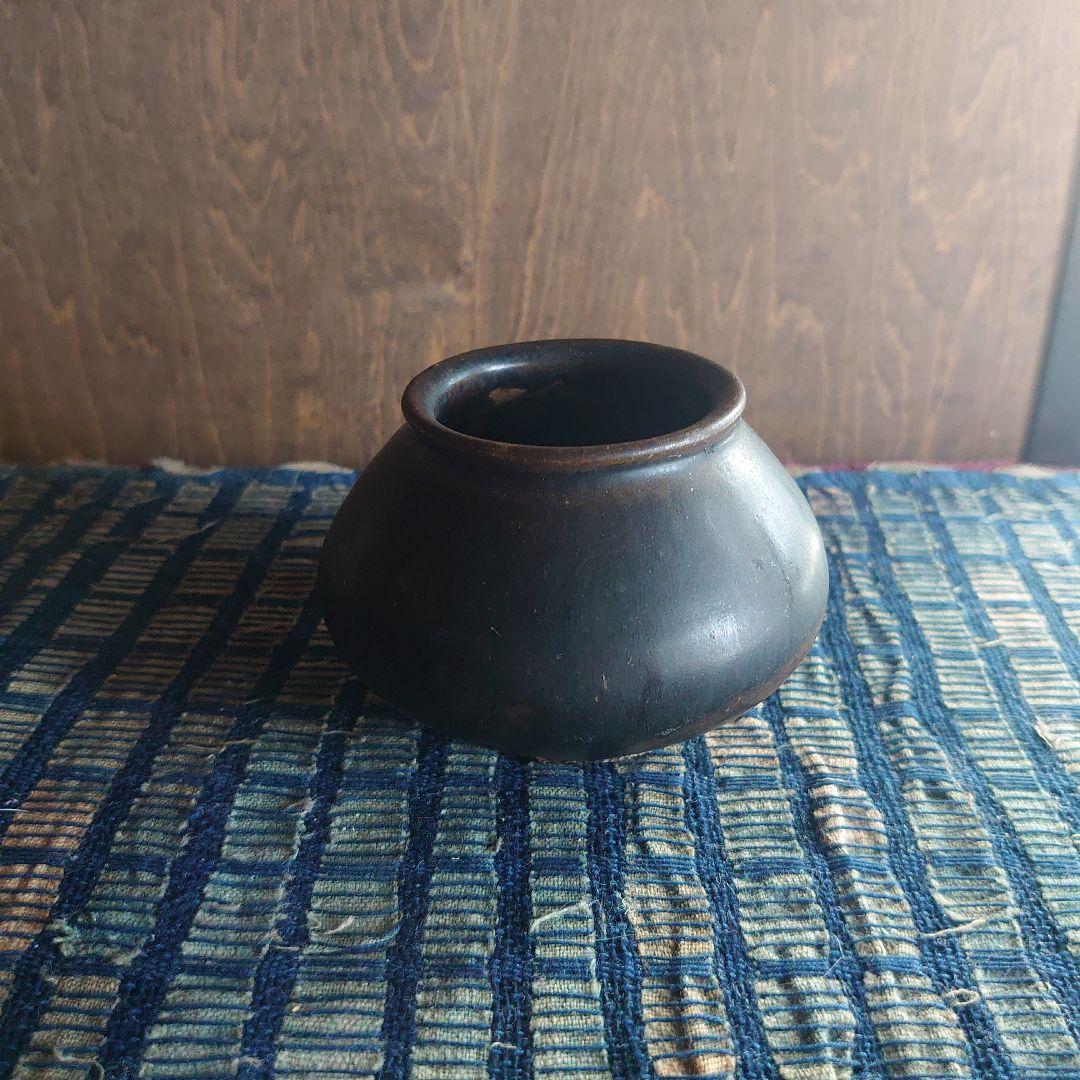 黒高麗 小壺 塩笥 小服茶碗 joseonkurokoraijarB3.jpg