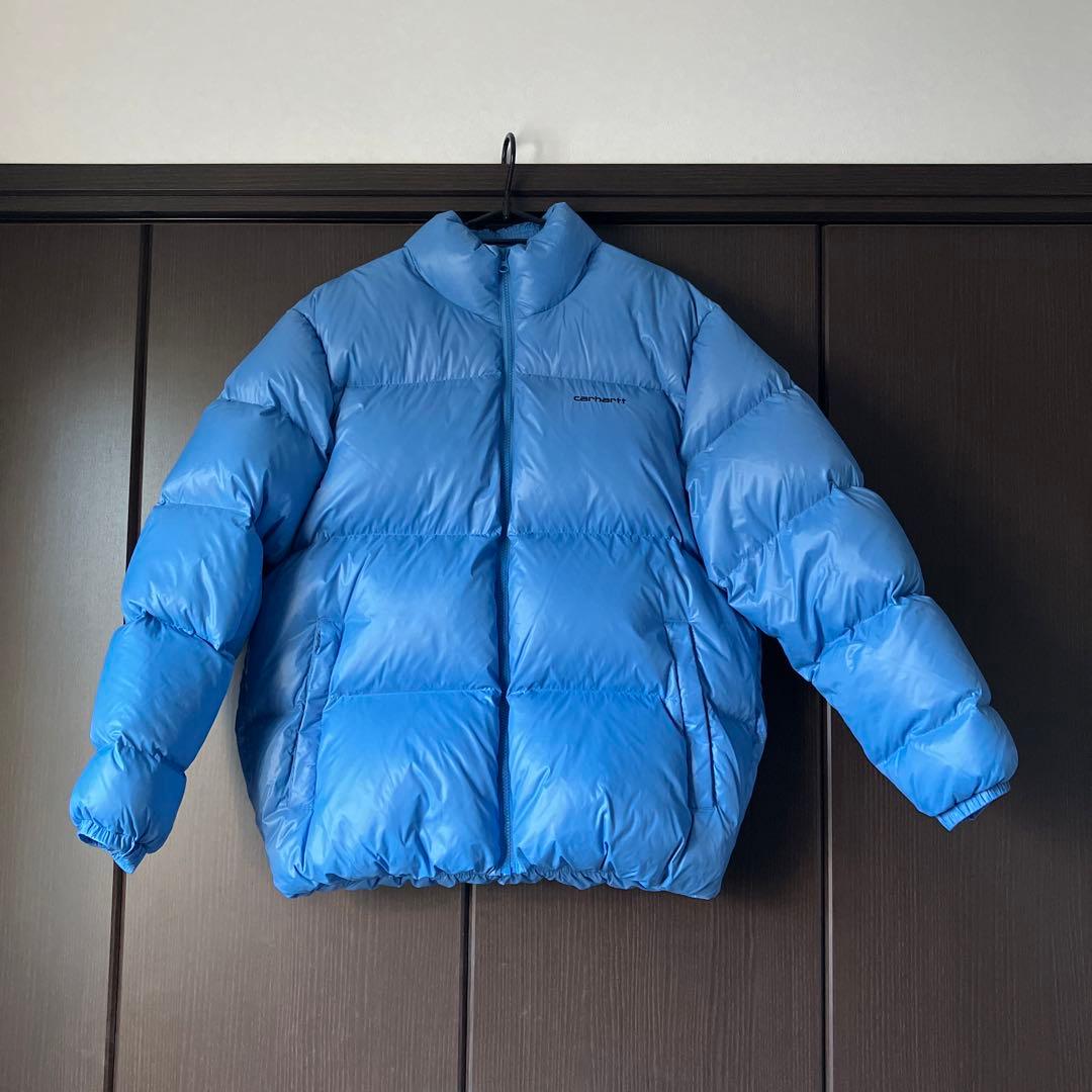 カーハート carhartt Mサイズ ライトブルーダウン メンズ - メルカリ