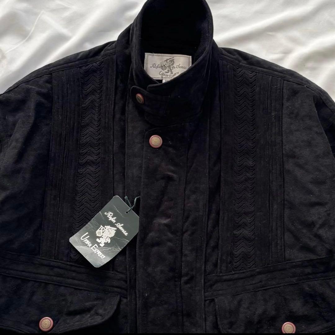 00's vintage スエード調ブルゾン ブラック 短丈 アメカジ シティー