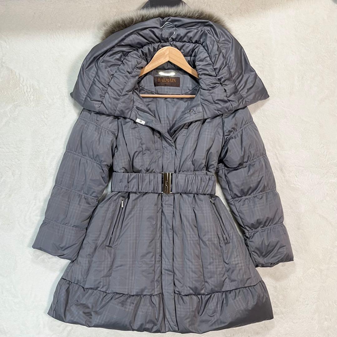 極美品】BALMAIN PARIS ロングダウンコート L フォックスファー - メルカリ
