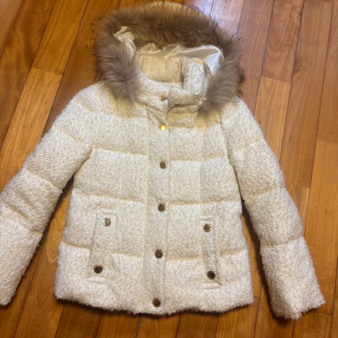 MARY QUANT アウター ファー付きダウンジャケット ホワイト 白 - メルカリ