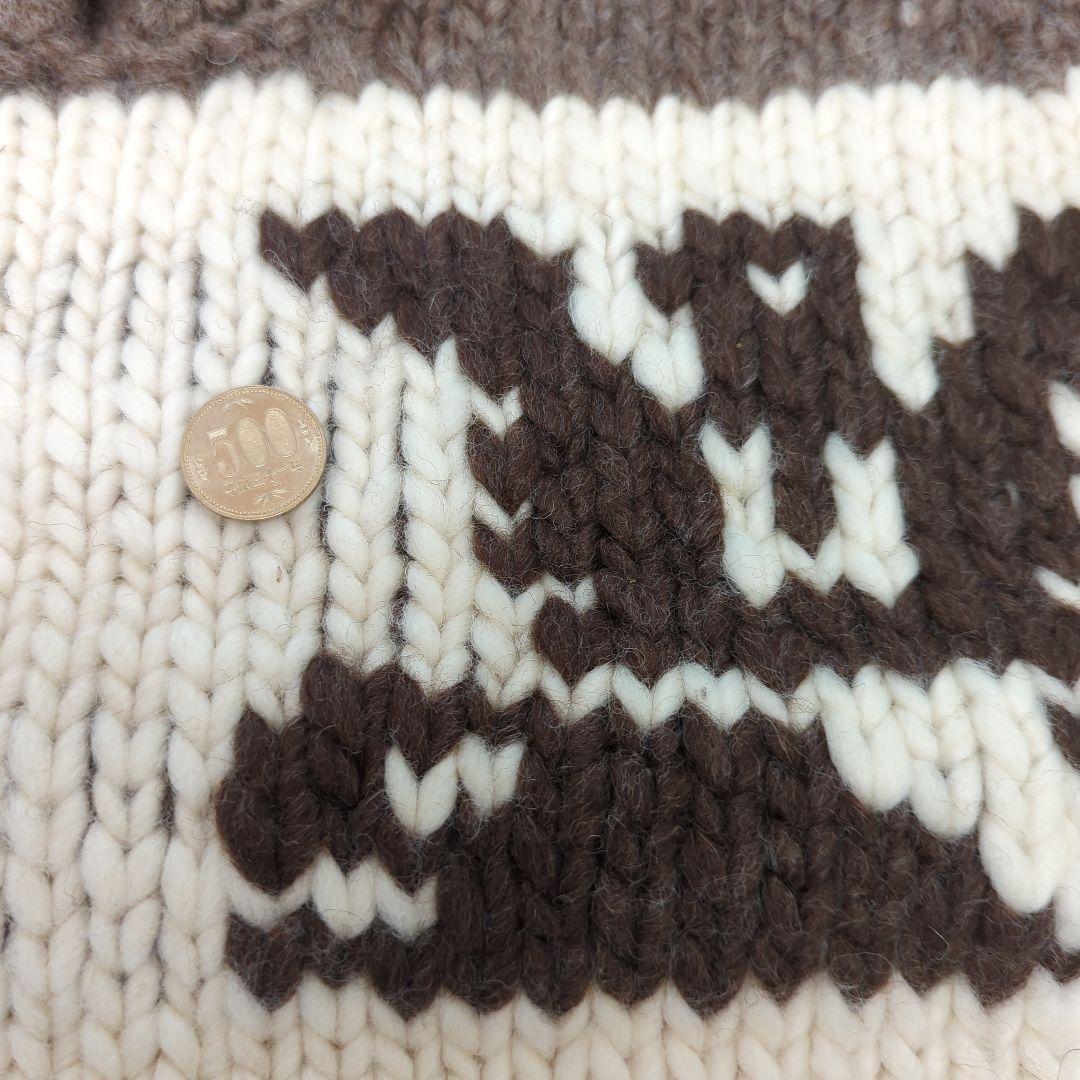 現地購入カナダ製／本物カウチンセーター／Cowichan Indian Knit