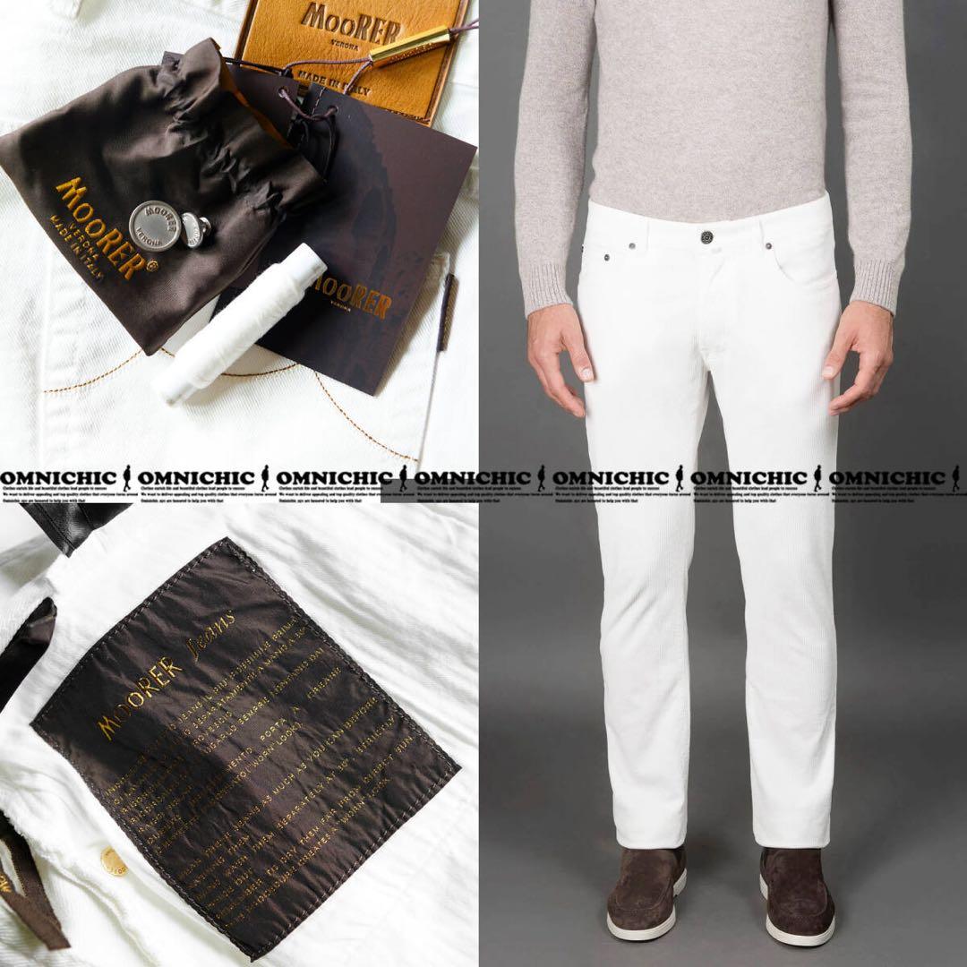 LEON記載MOORERムーレーPAVEL ホワイトストレッチデニム33/W88 - メルカリ