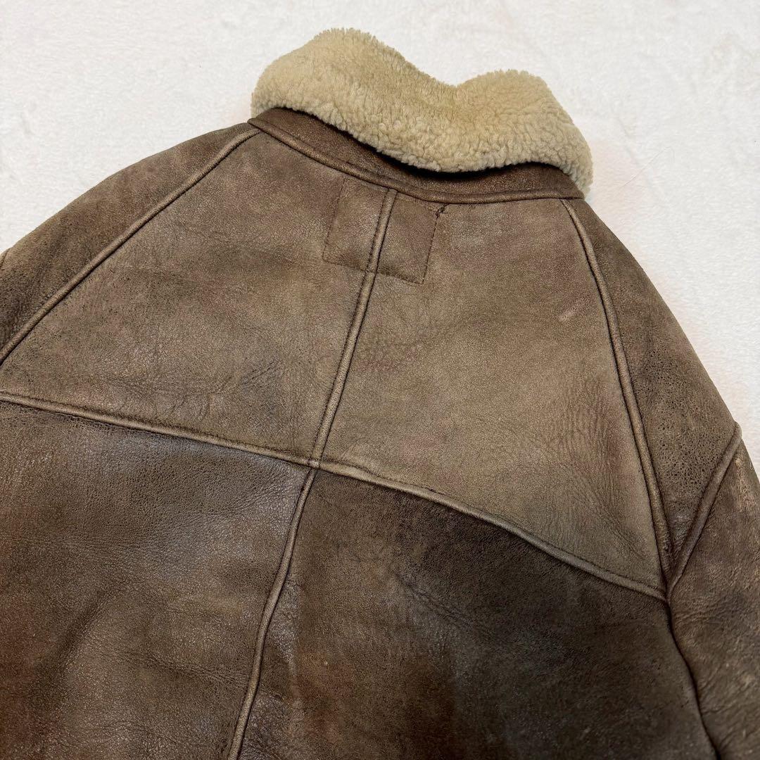 SIZE40 SCHOTT B-6 ムートン USA製 肉厚 極暖 羊革 ボア - メルカリ