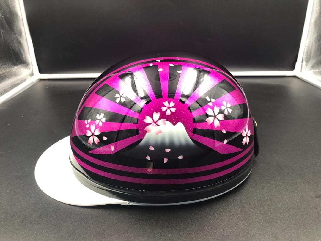 コルク半カスタム富士日章3つボタン黒紫ラメ桜セット高級クリヤ