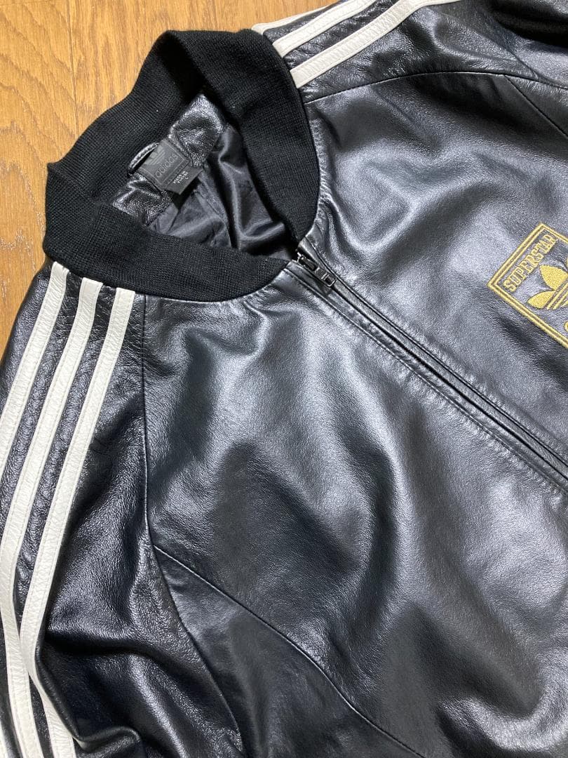 00s ADIDAS] 2005年 35TH トラックレザージャケット L - メルカリ