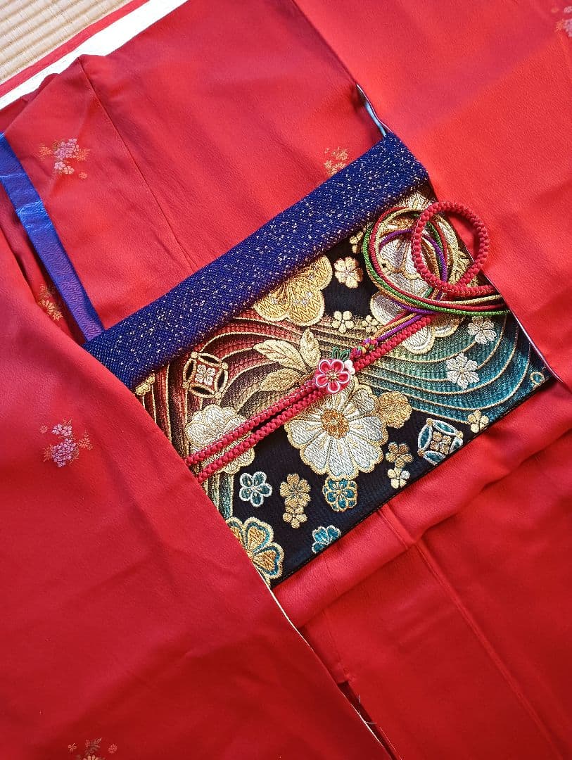 くるみ様専用 トール 未着用振袖 フルセット 赤 無地 丈170 裄70 正絹