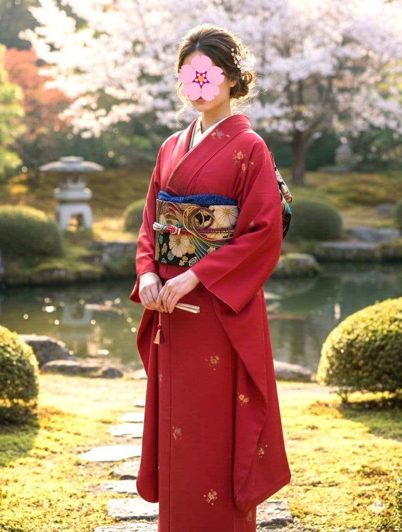 くるみ様専用 トール 未着用振袖 フルセット 赤 無地 丈170 裄70 正絹