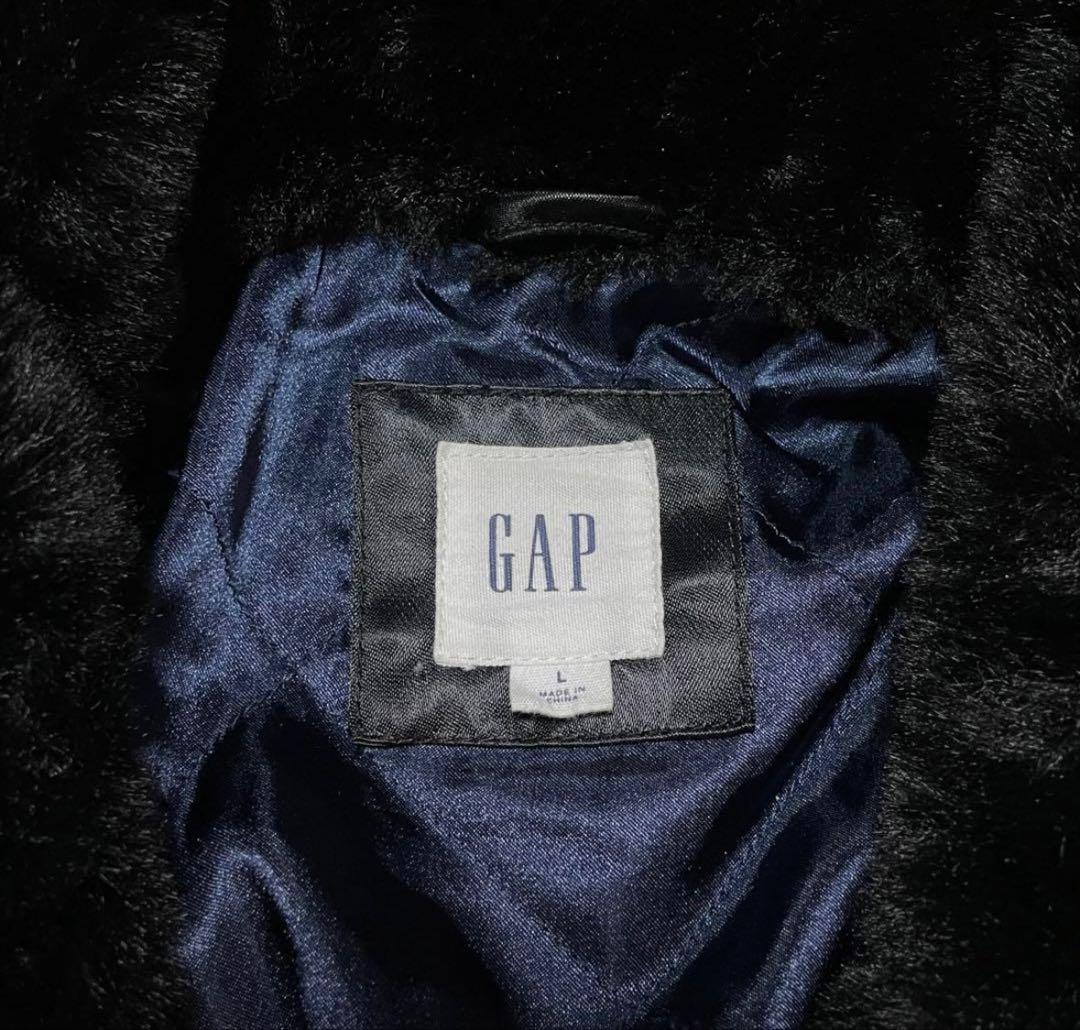 希少】00s GAP / fur bomber jacket MA1 光沢 - メルカリ