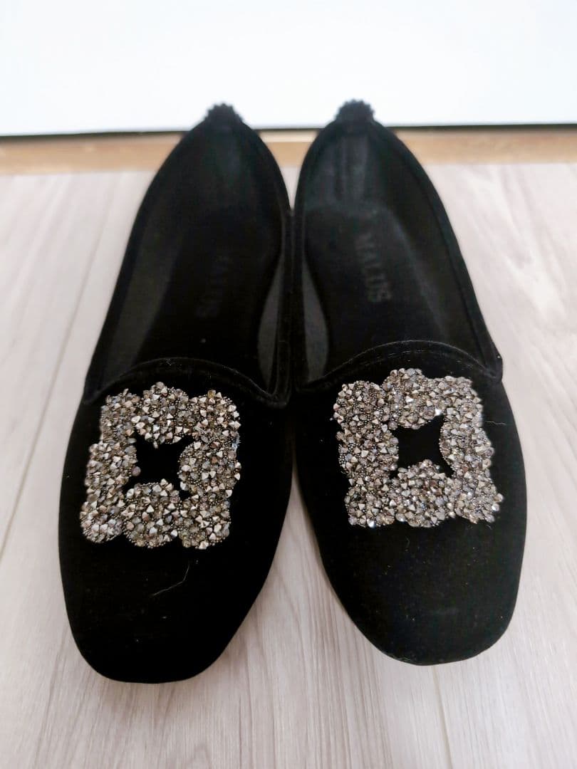 IENAイエナ MALUS/マリュス VELVET SHOES ブラック - メルカリ