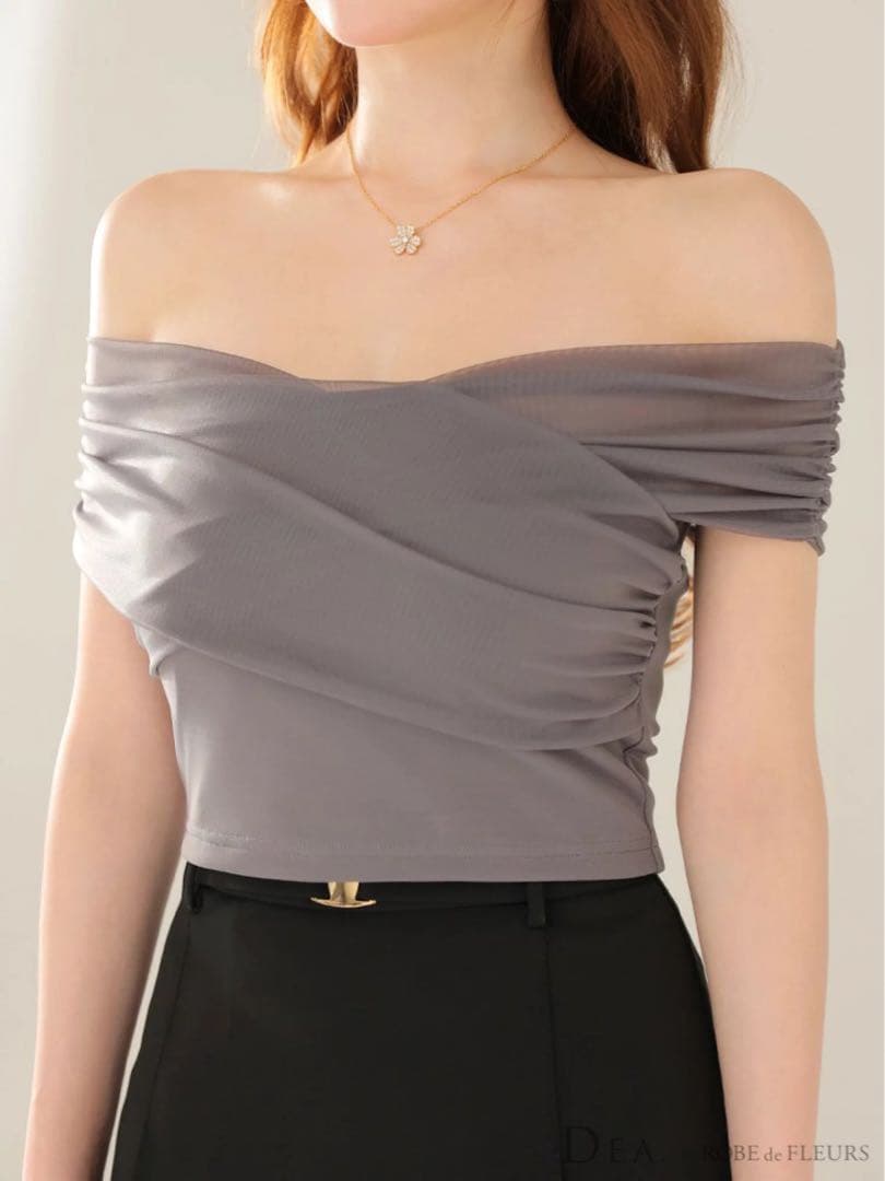 ブルーS 3388 半袖 ディア ローブドフルール ブリエ キャバドレス