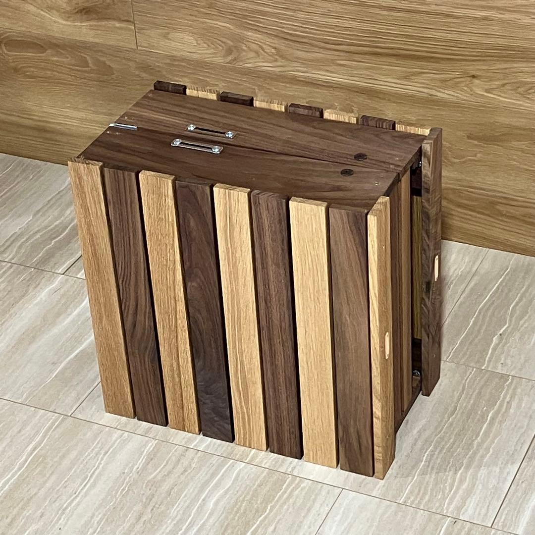 在庫品 スライドテーブル THEBOX フル天然ウォルナット×オーク