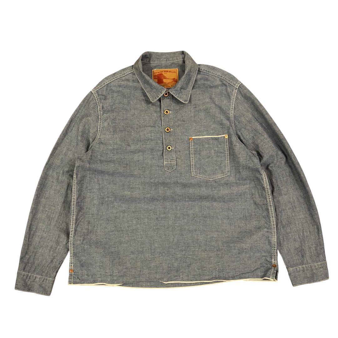 FOB FACTORY F3487 シャンブレー プルオーバーシャツ FOB FACTORY 