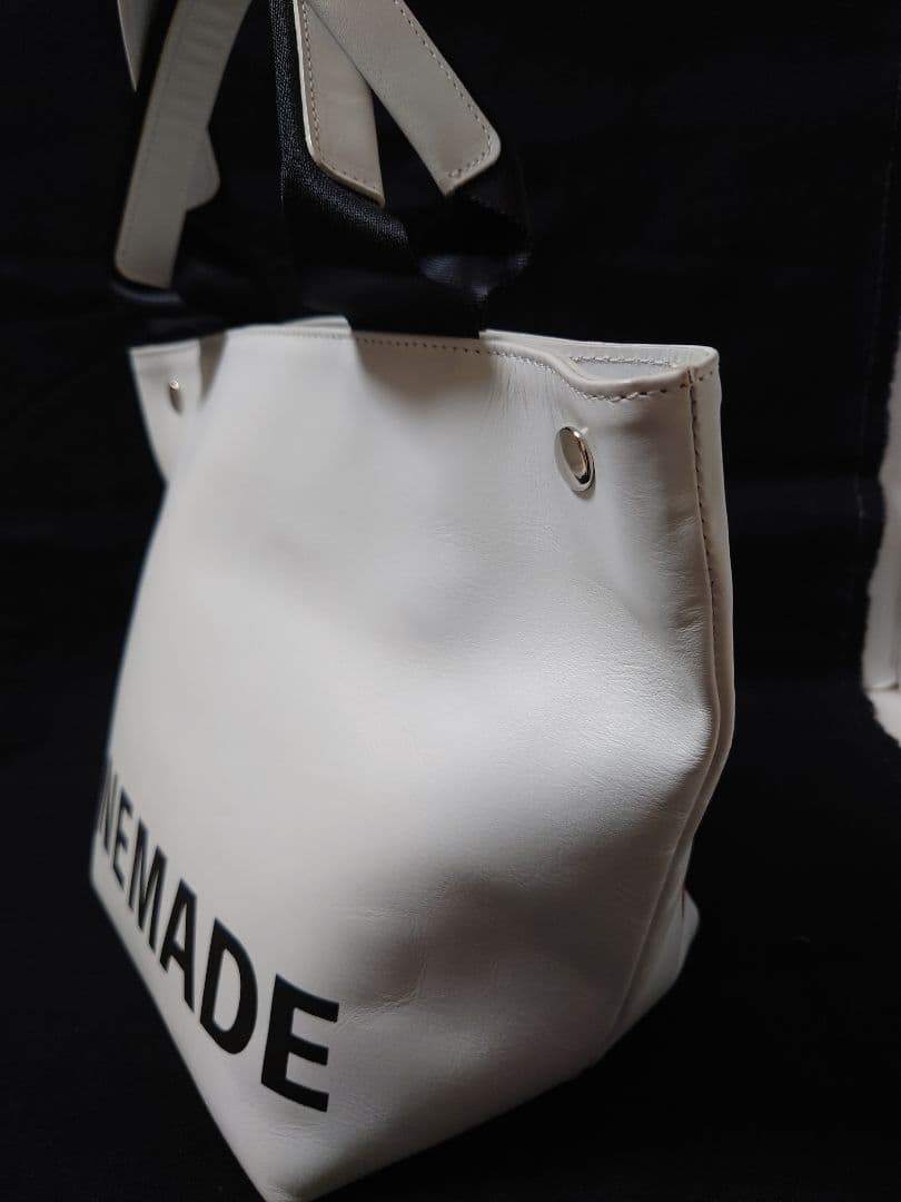 美品]ONEMADEワンメイドトートバッグ 本革製ホワイト - バッグ