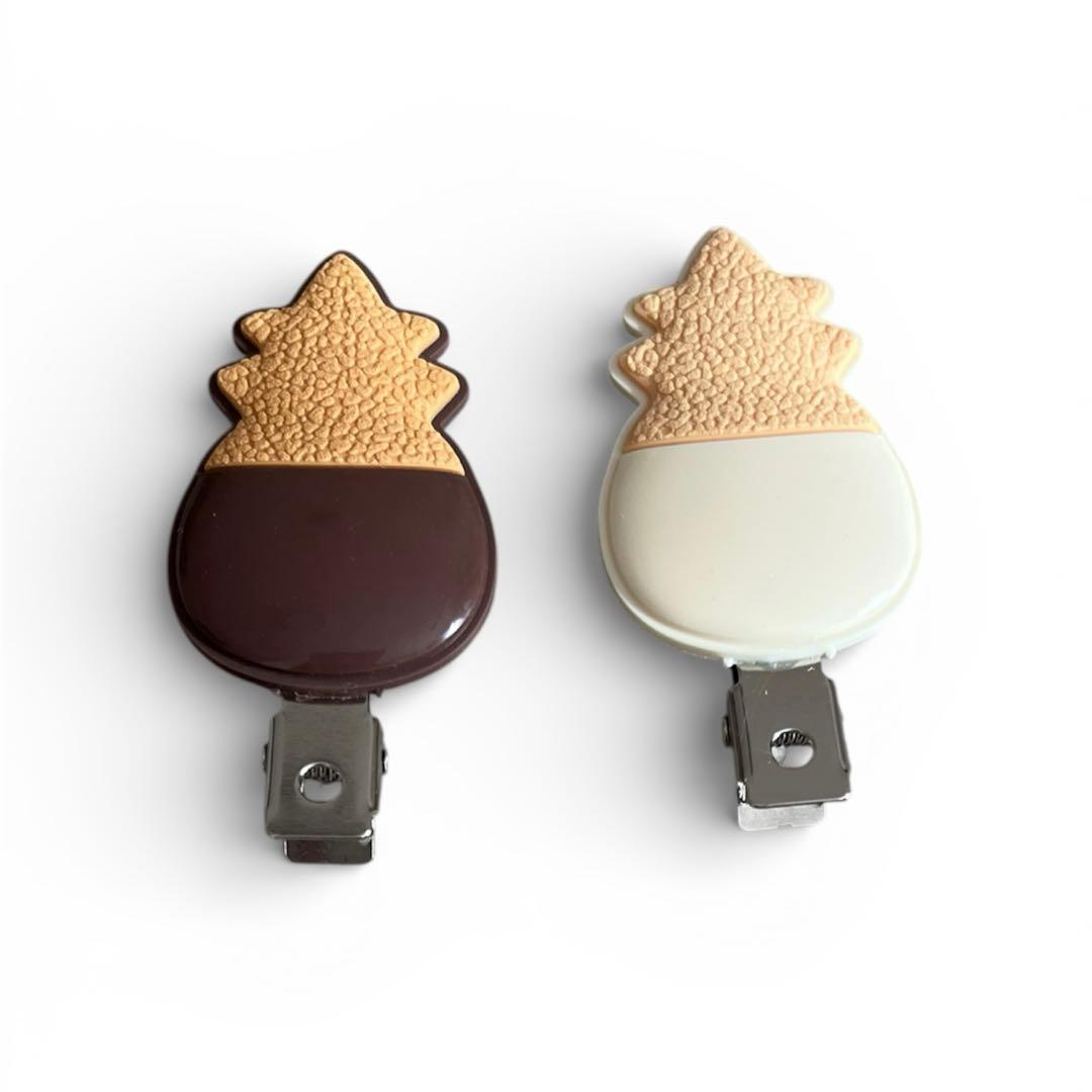未使用】ホノルルクッキー ヘアクリップ 2個セット 前髪クリップ