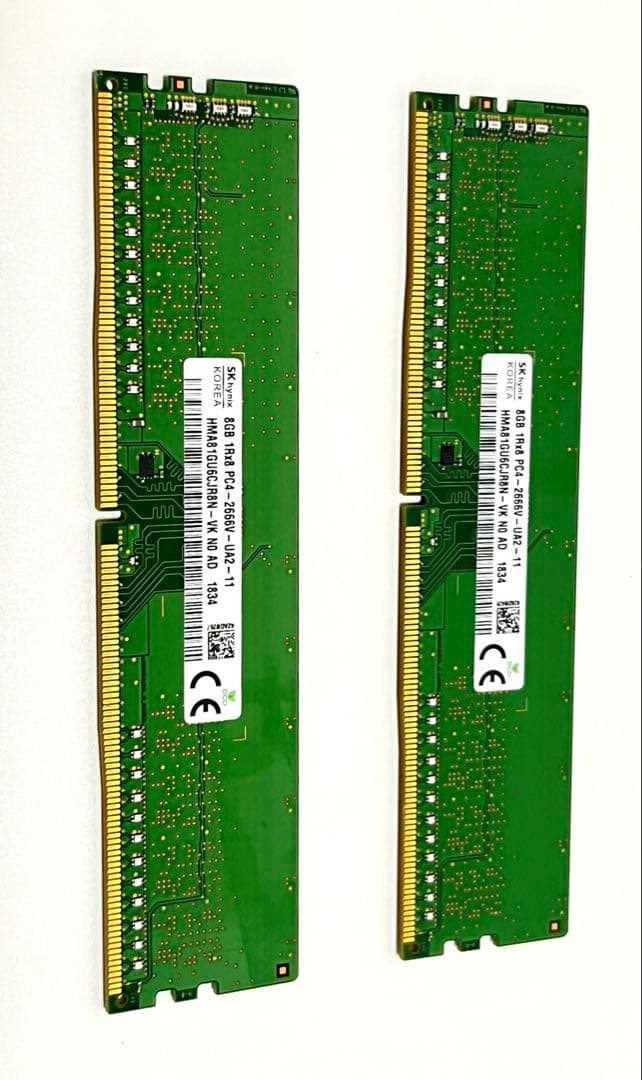 SK hynix DDR4 16GB(8GB×2) 2666MHz PCメモリ - メルカリ