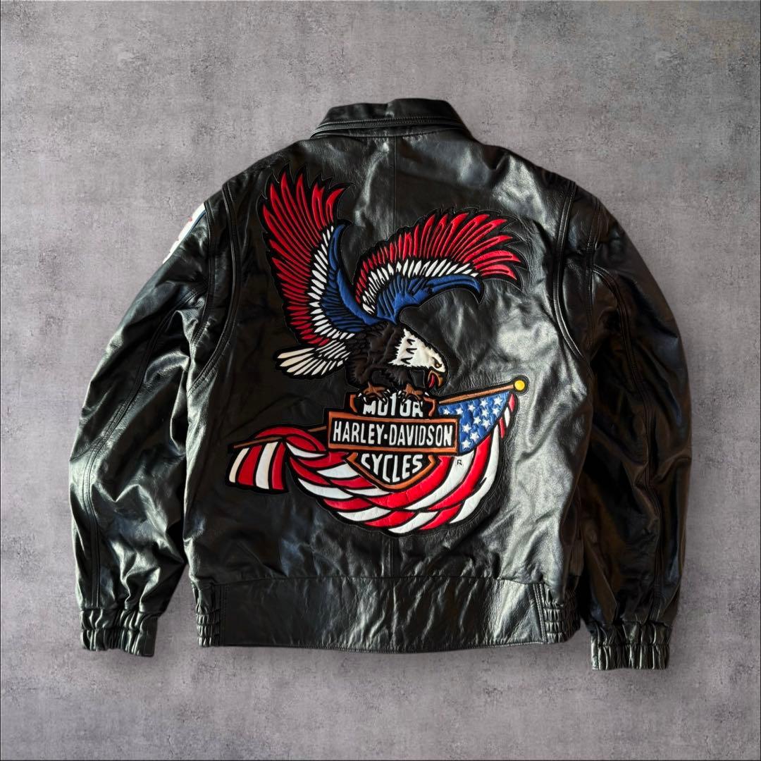 Harley-Davidsonヴィンテージ レザージャケット　サイズL ハーレーダビッドソン Master Distressed ビンテージ加工レザー