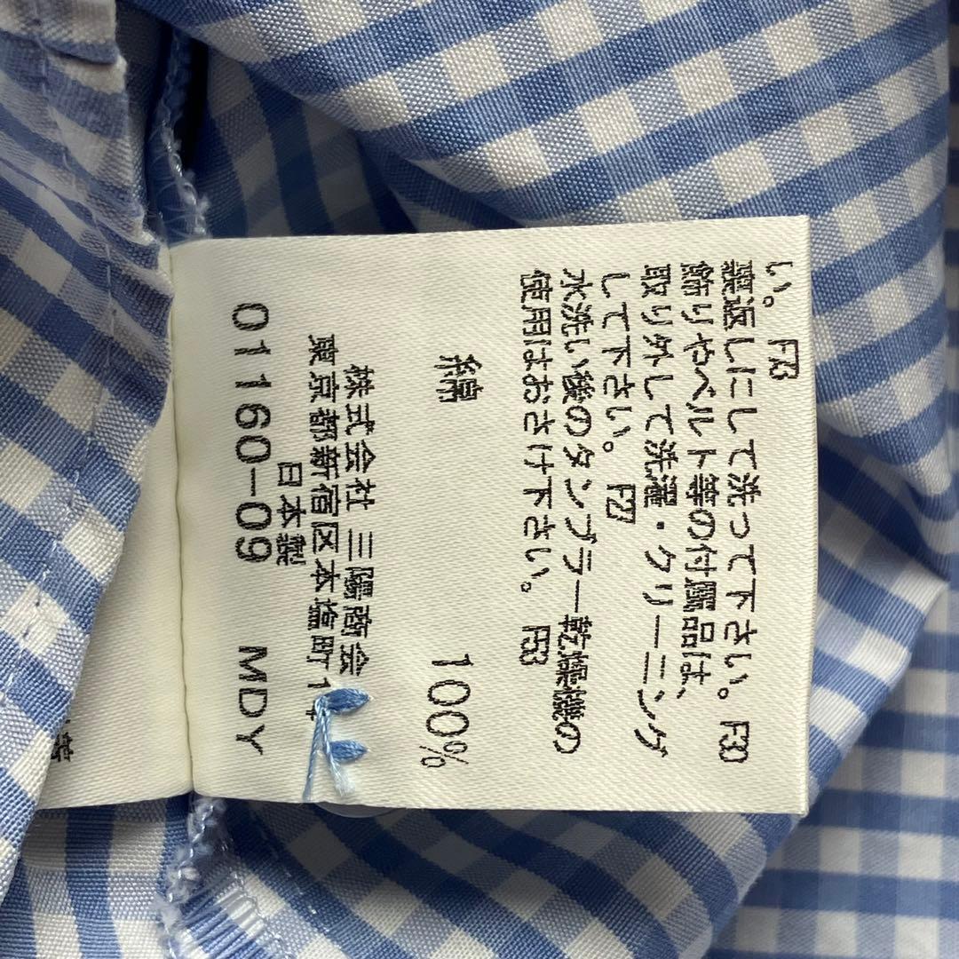 美品 バーバリーブルーレーベル ボウタイブラウス 脱着可 ギンガム