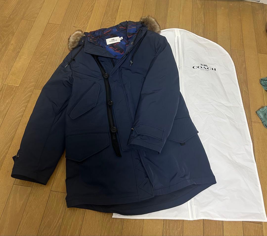 COACH】ダウンライナー付き モッズコート M ネイビー メンズ 3WAY
