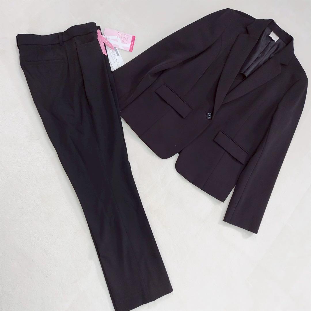 美品 美脚パンツ セットアップ スーツ 就活 リクルート ママ レディース