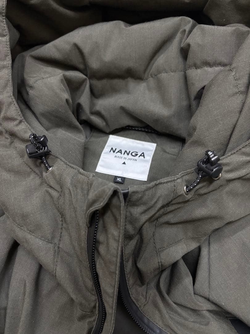 NANGA別注 HINOCリムフード タキビダウン カーキ色 XL 美品 - メルカリ