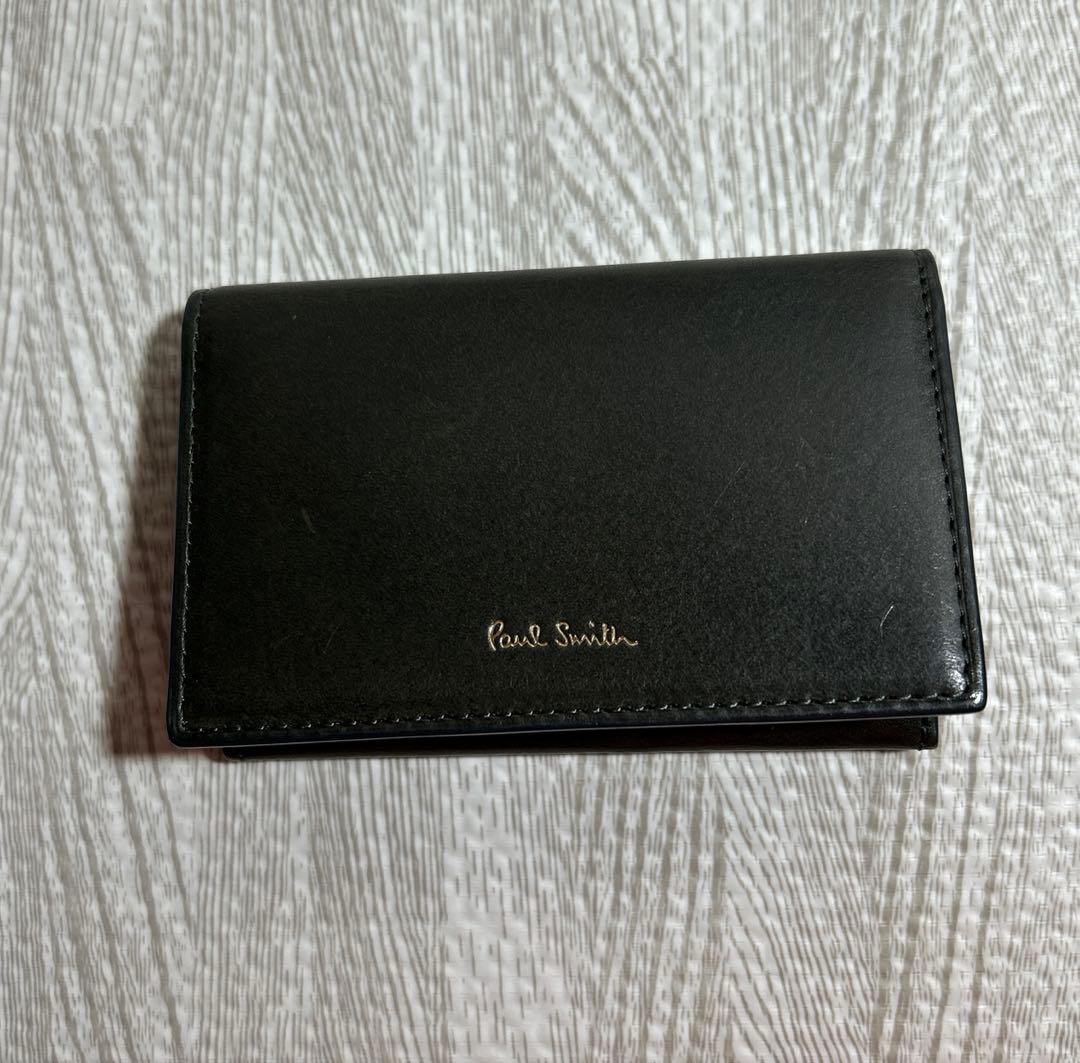 新品箱付【ポール・スミス】マルチストライプ 二つ折り名刺入れ/カード