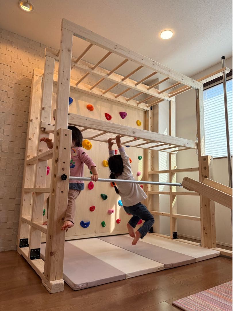 室内遊具 室内うんてい 室内雲梯 うんてい 鉄棒 ボルダリング - メルカリ