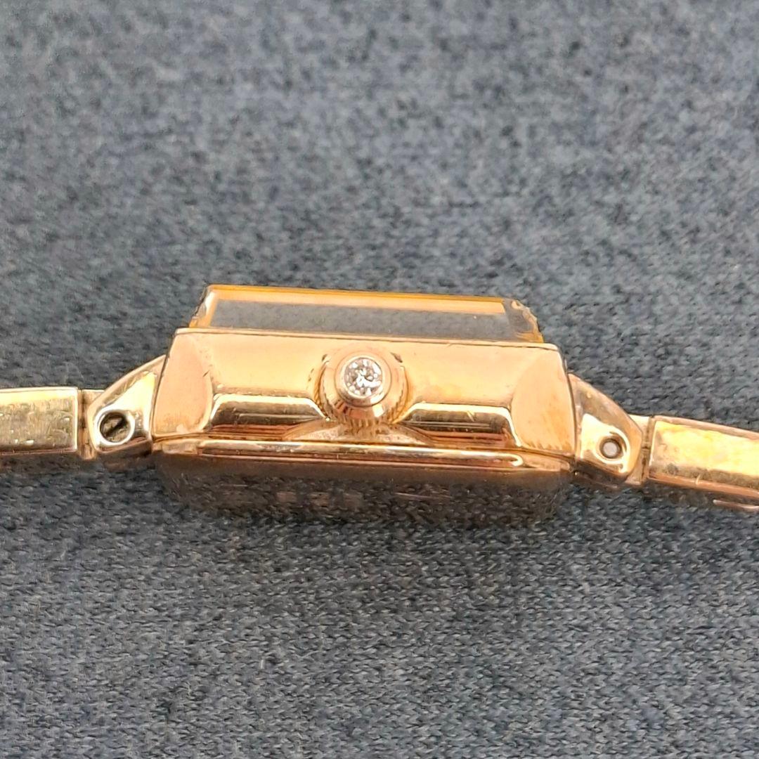 ✨箱付 アガット agete 0.02ct ダイヤ ピンクゴールド シェル文字盤