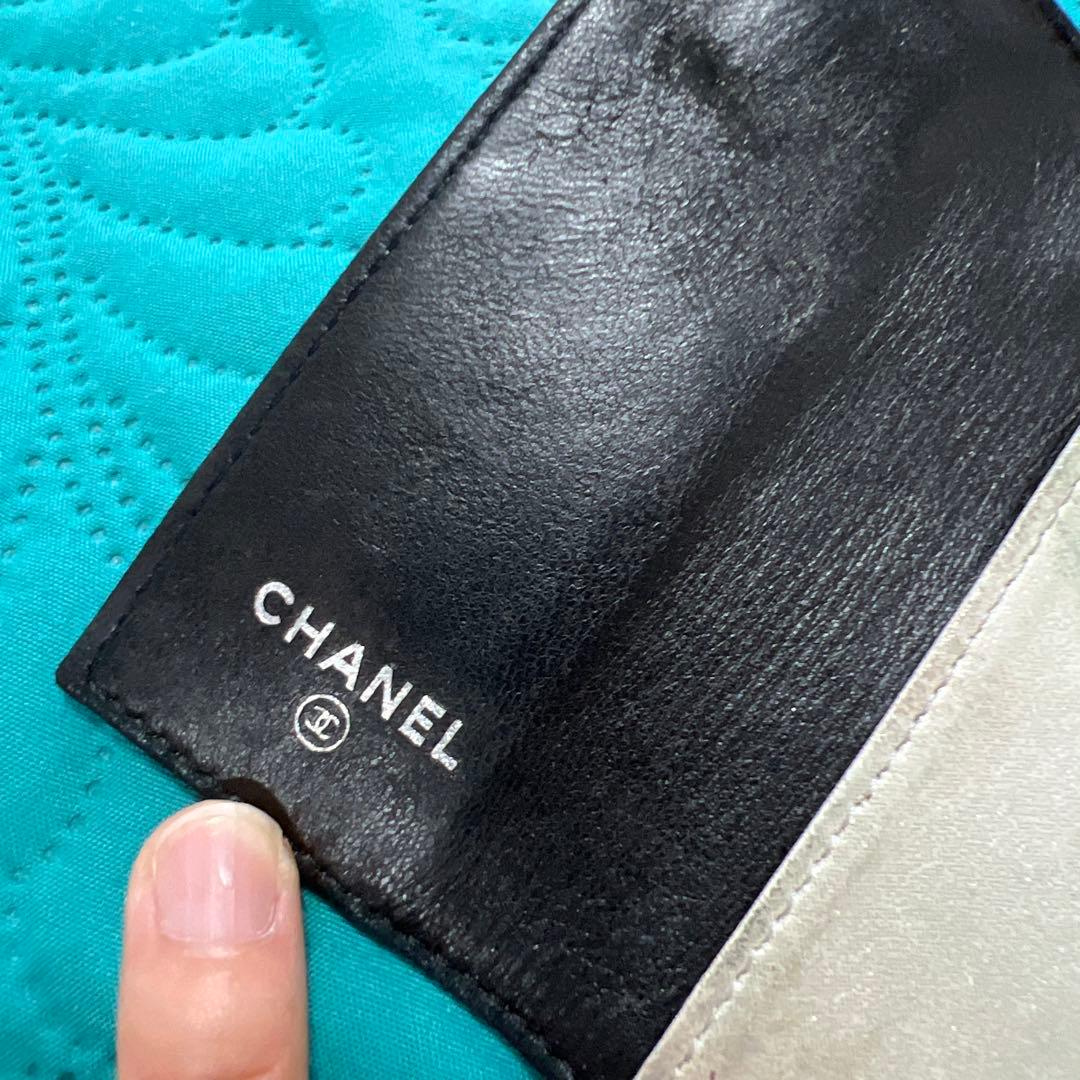 CHANEL ブラック レザー 6連キーケース カメリア 良品 シリアルシール