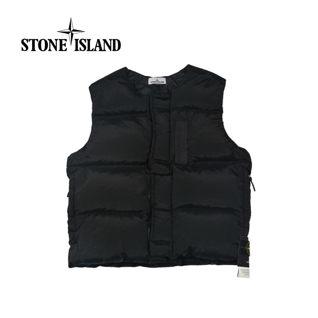 STONE ISLAND ストーンアイランド ダウンベスト ブラック L 黒 - メルカリ