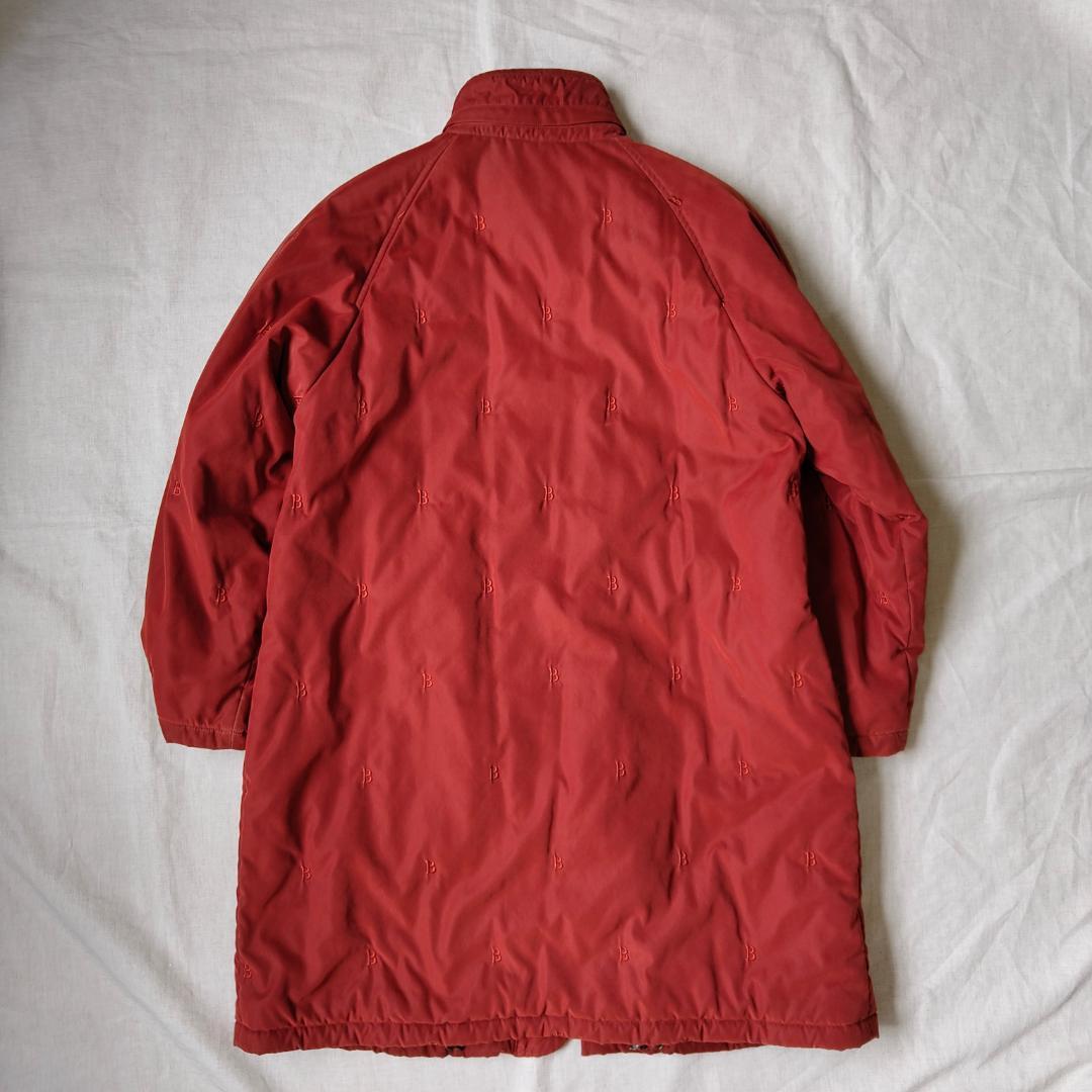 90s バーバリー 中綿コート ダウンコート モッズコートタイプ ロゴ刺繍