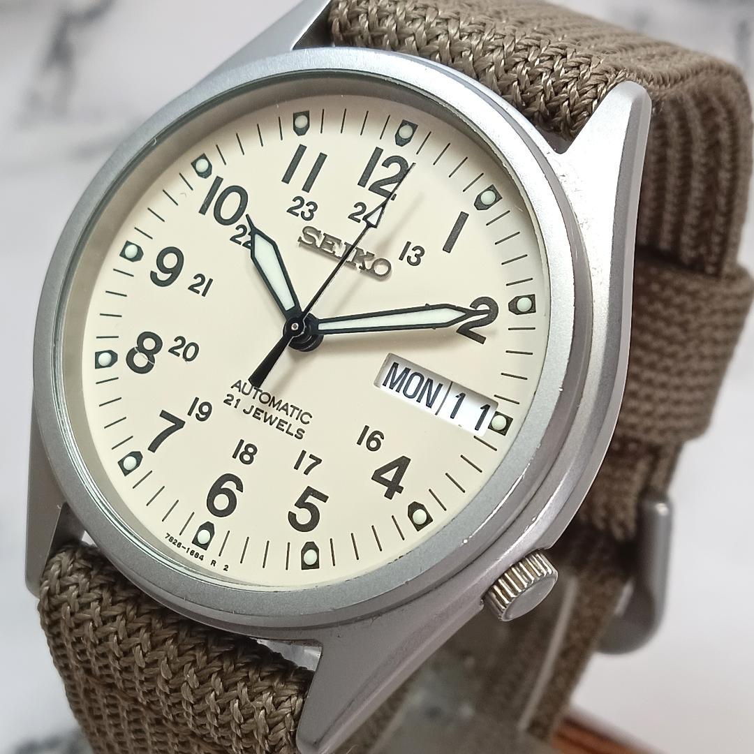 セイコー SEIKO 自動巻 ミリタリー 7S26-00D0 21石 腕時計 - メルカリ