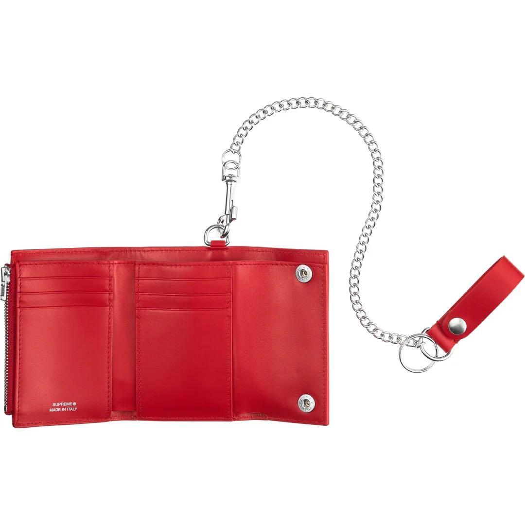 小物 Supreme Leather Chain Wallet \"Red\"