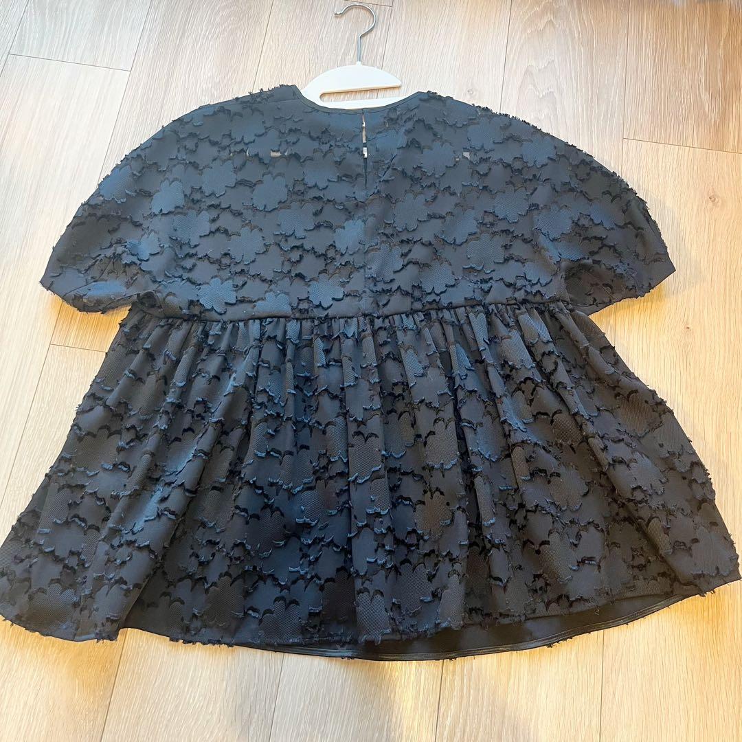 Ballsey マーガレットカットジャカード ウエストギャザーブラウス