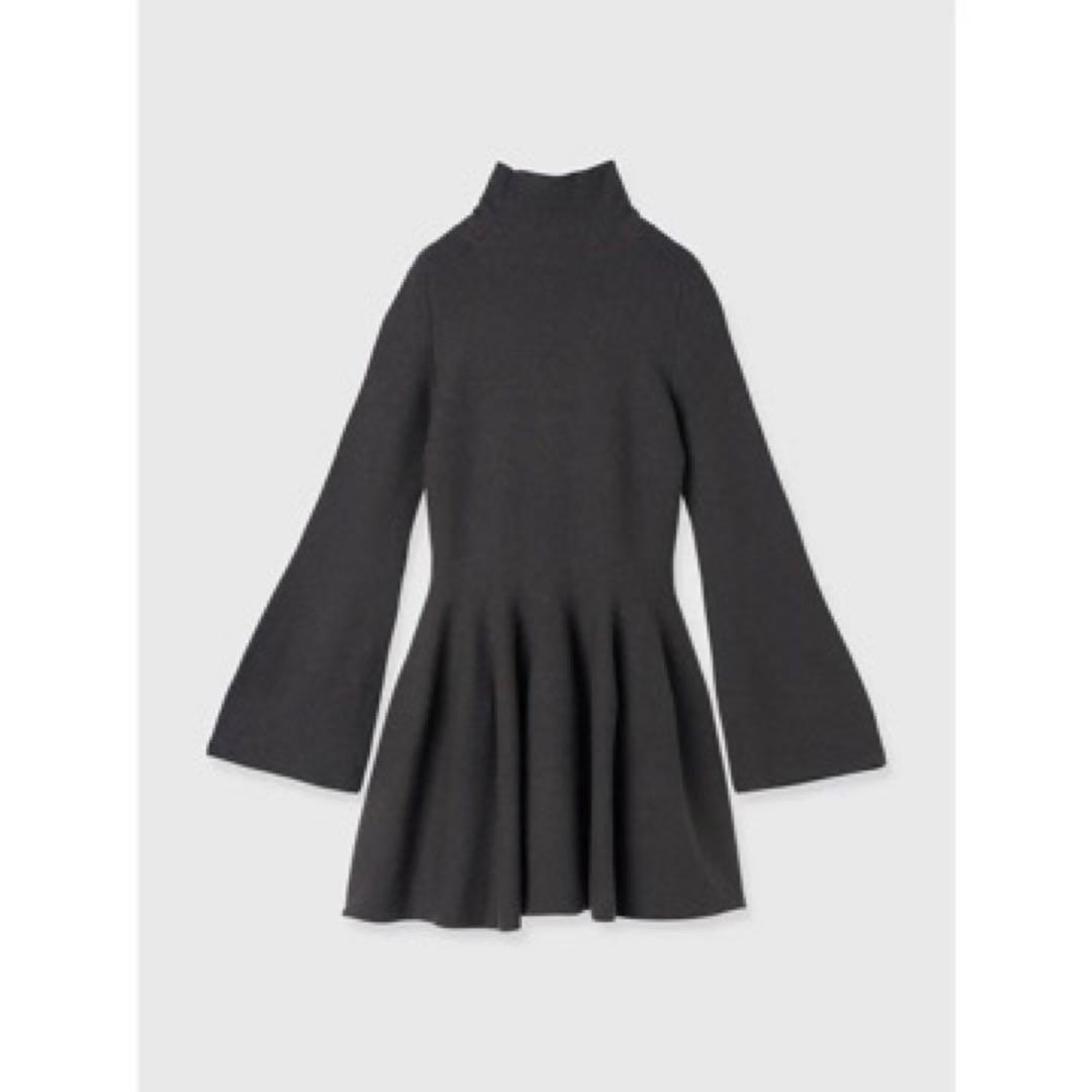 anuans 2024年モデルフレアーミニニットワンピース グレー - メルカリ