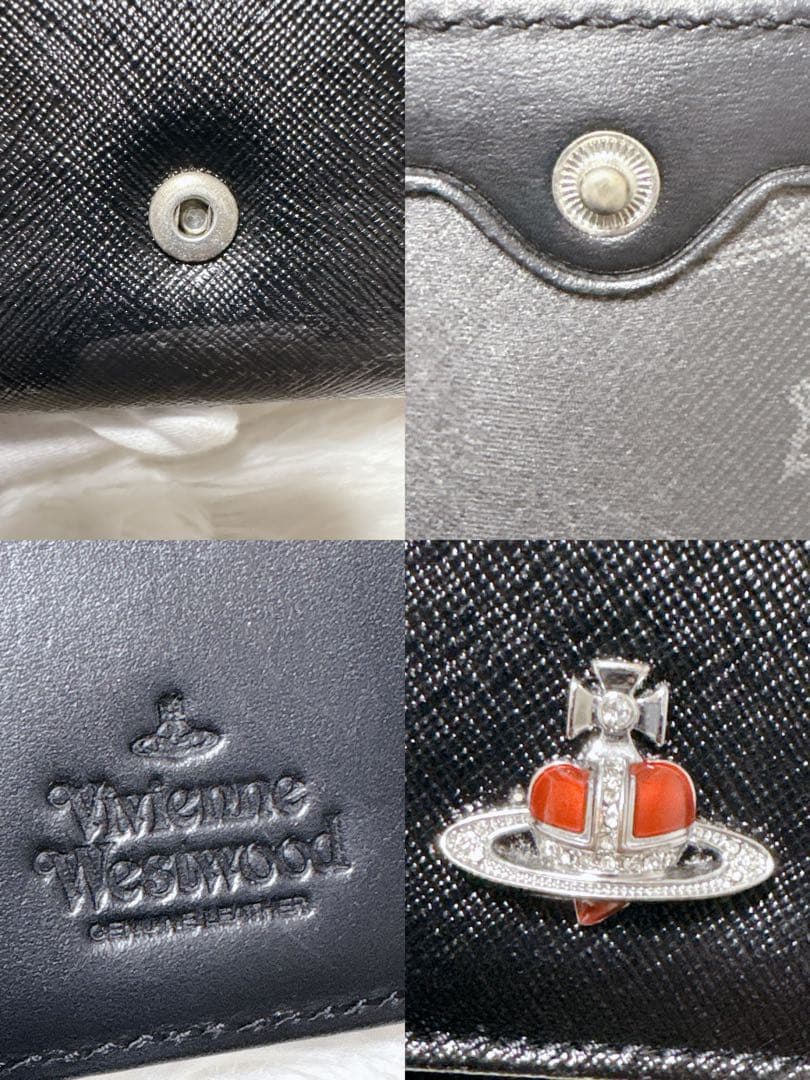 ♡希少♡ヴィヴィアンウエストウッド ディアマンテ ハート がま口 三