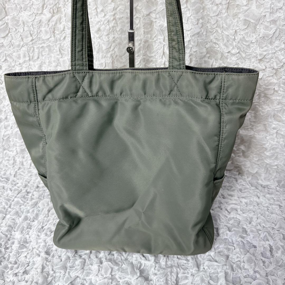 PORTER CREAM トートバッグ カーキ グリーン ナイロン ポーチ付き