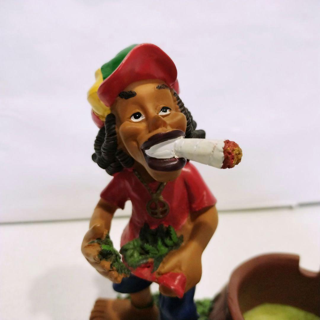 ラスタマン フィギュア 灰皿 小物入れ 置物 陶器製 ジャマイカ レゲエ