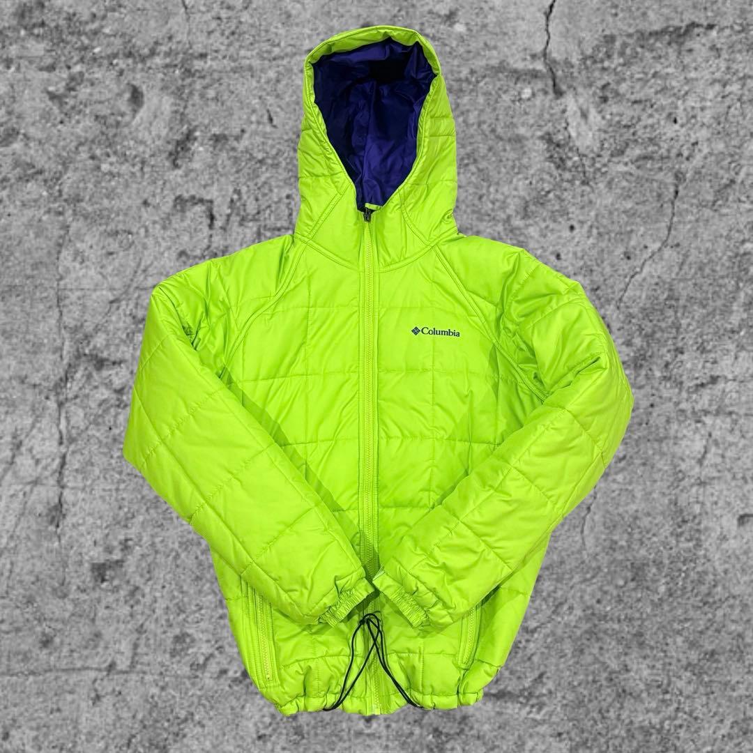 columbia ダウン ライムグリーン ゲッコーグリーン - メルカリ