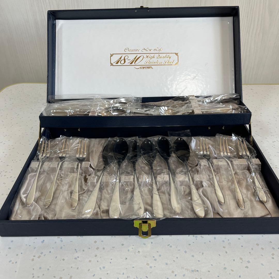 新品 AZUMA アズマ 18-10 ステンレススチール カトラリー20セット