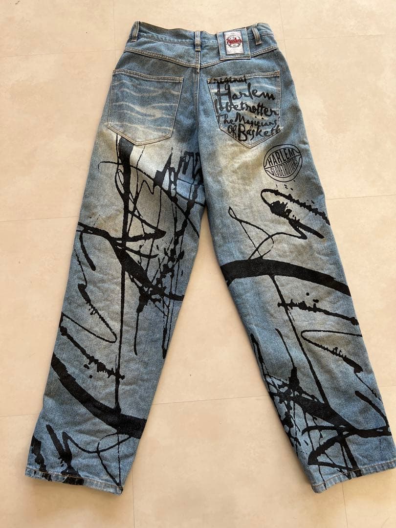 90s〜00s セミヴィンテージ FUBUHarlem グラフィックデニムパンツ