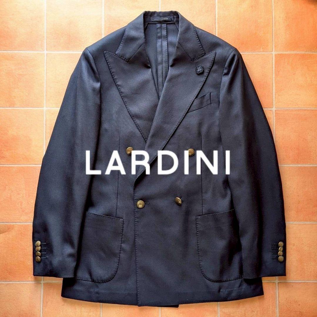 近年モデル】LARDINI ブレザー ダブル ネイビー ジャケット 44サイズ