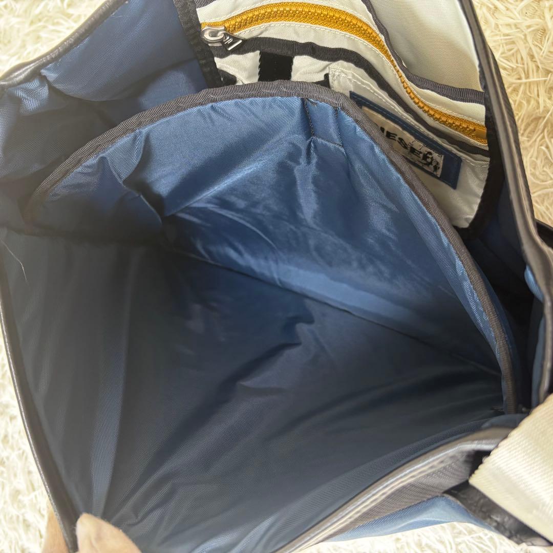 DIESEL✨大容量メッセンジャーバッグ レザー×ナイロン ロゴ刻印 y2k