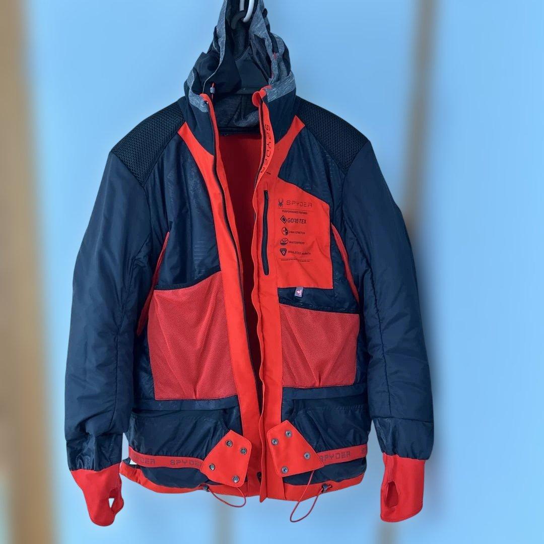 SPYDER フード付きジャケット 赤/グレー 一 番 安い 通販