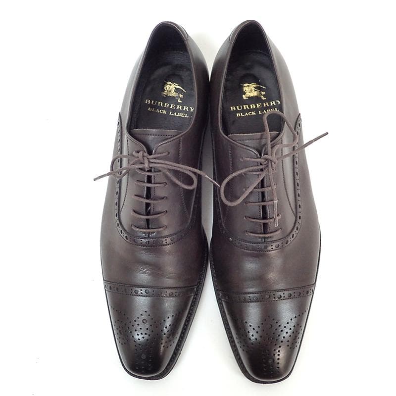 BURBERRY BLACK LABEL ブラウンオックスフォードシューズ