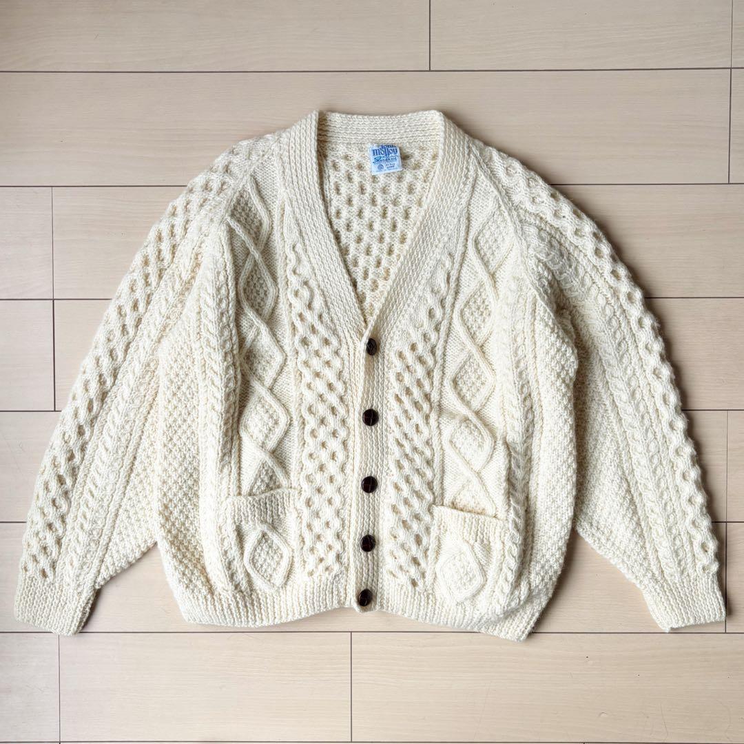 90s ジョンモロイJOHN MOLLOY アランニット カーディガン ケーブル