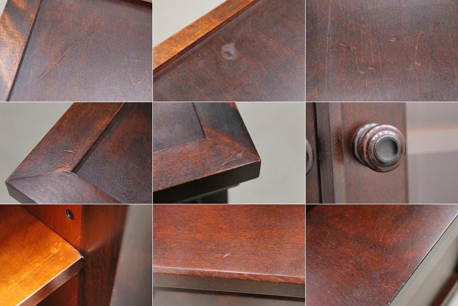 北海道民芸家具 樺材 重ね キャビネット 飾り棚 食器棚 本棚 引き出し