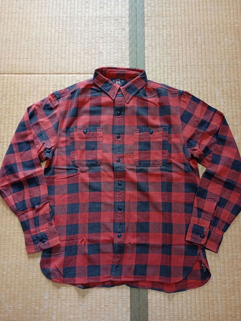 RRL バッファローチェック ネルシャツ 赤黒 ベッカム デップ